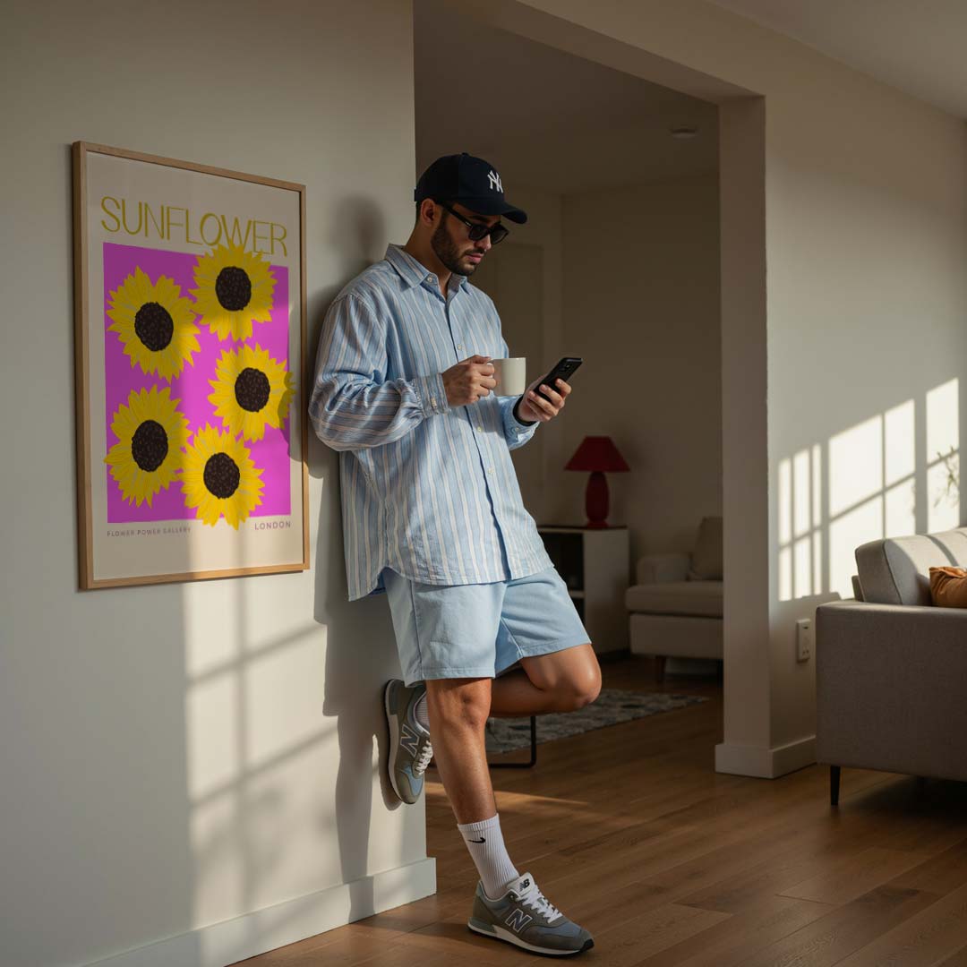 Zonnige Zonnebloem Poster-WallArtistic