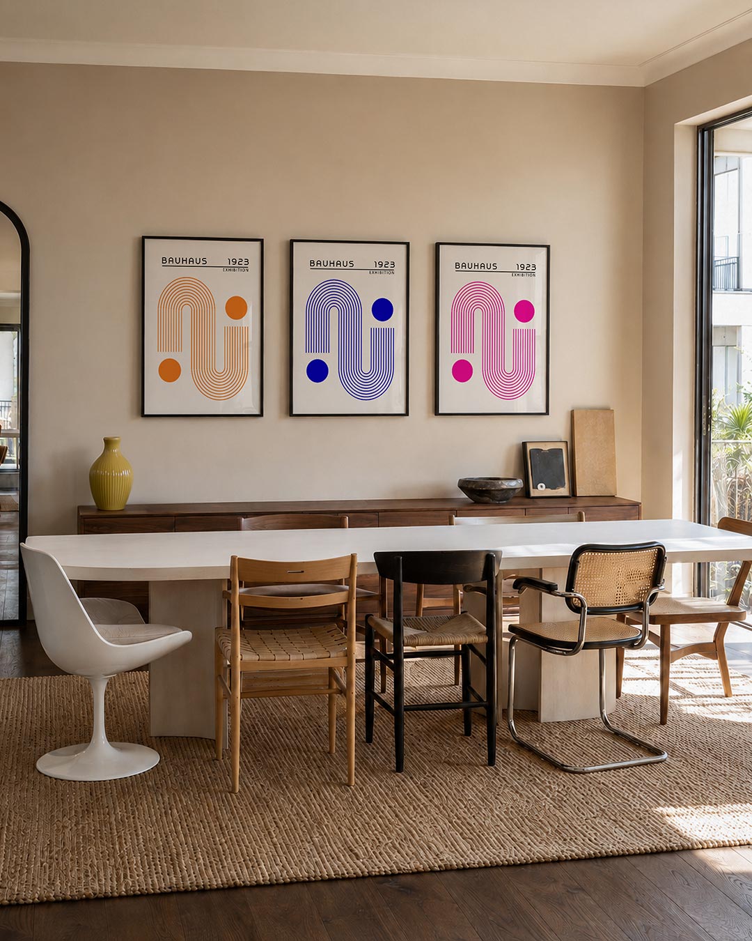 Lijnen en cirkel Posterset