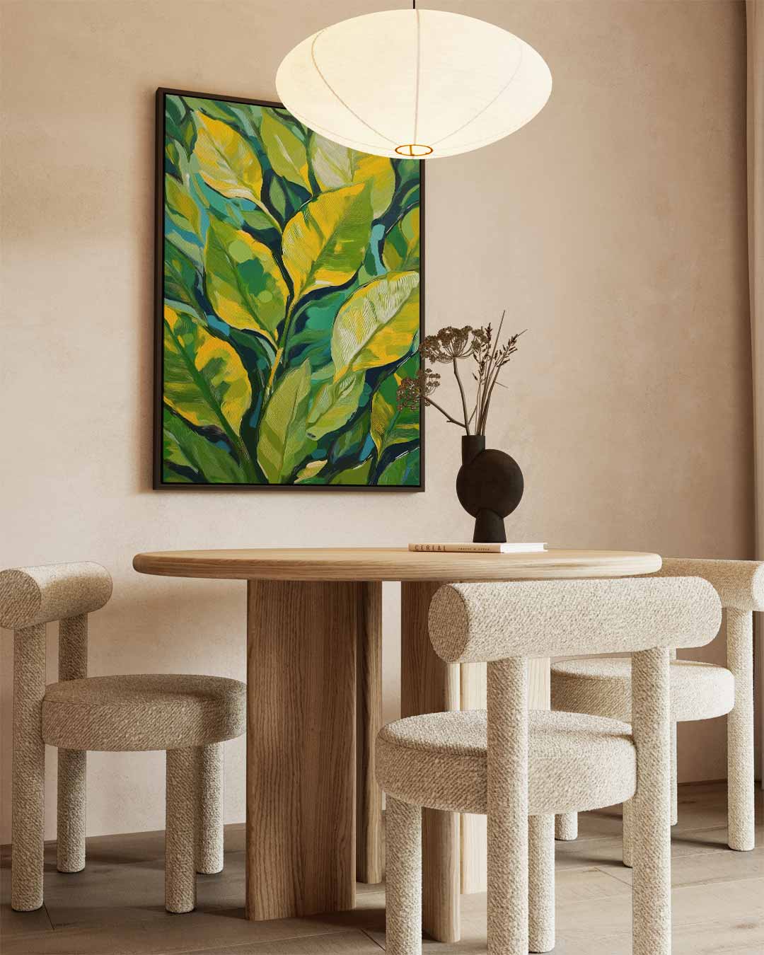 Groene Bladeren Sfeer Kunstwerk-canvas-dibond-plexiglas-wanddecoratie-WallArtistic