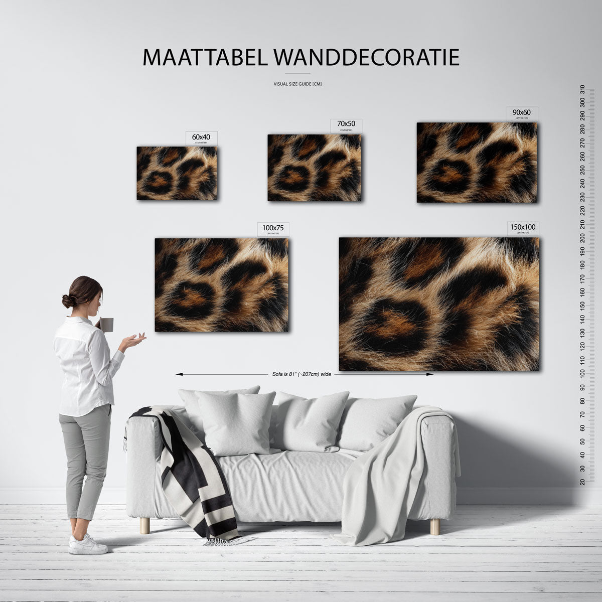 Dierenprint textuur Kunstwerk