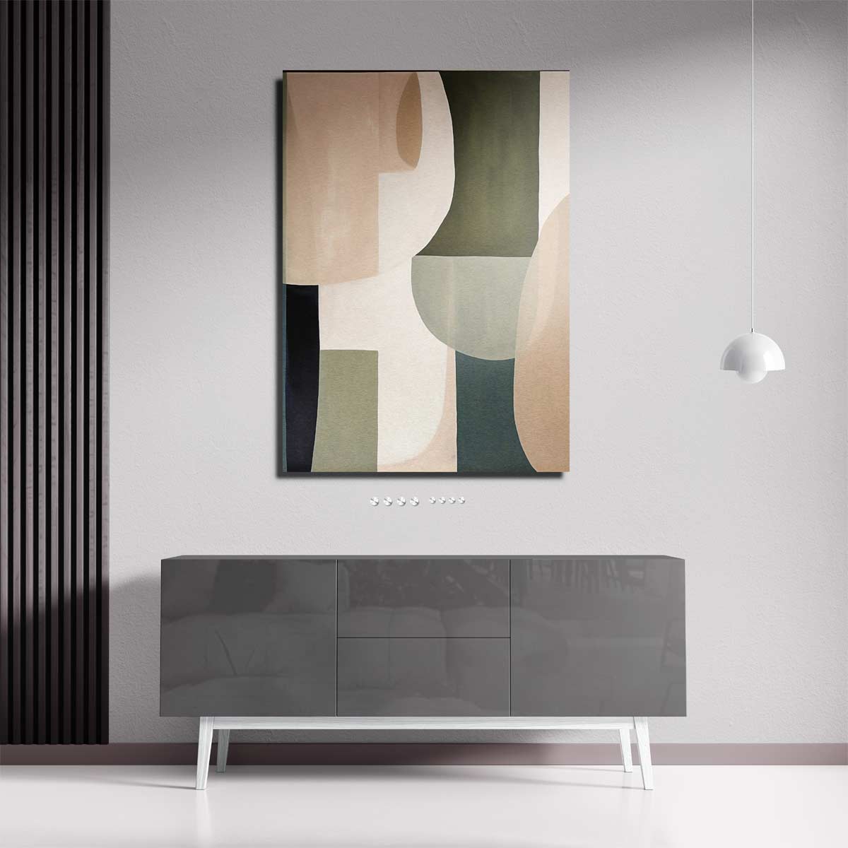 Abstracte Harmonie in Aardetinten Kunstwerk-canvas-dibond-plexiglas-wanddecoratie-WallArtistic