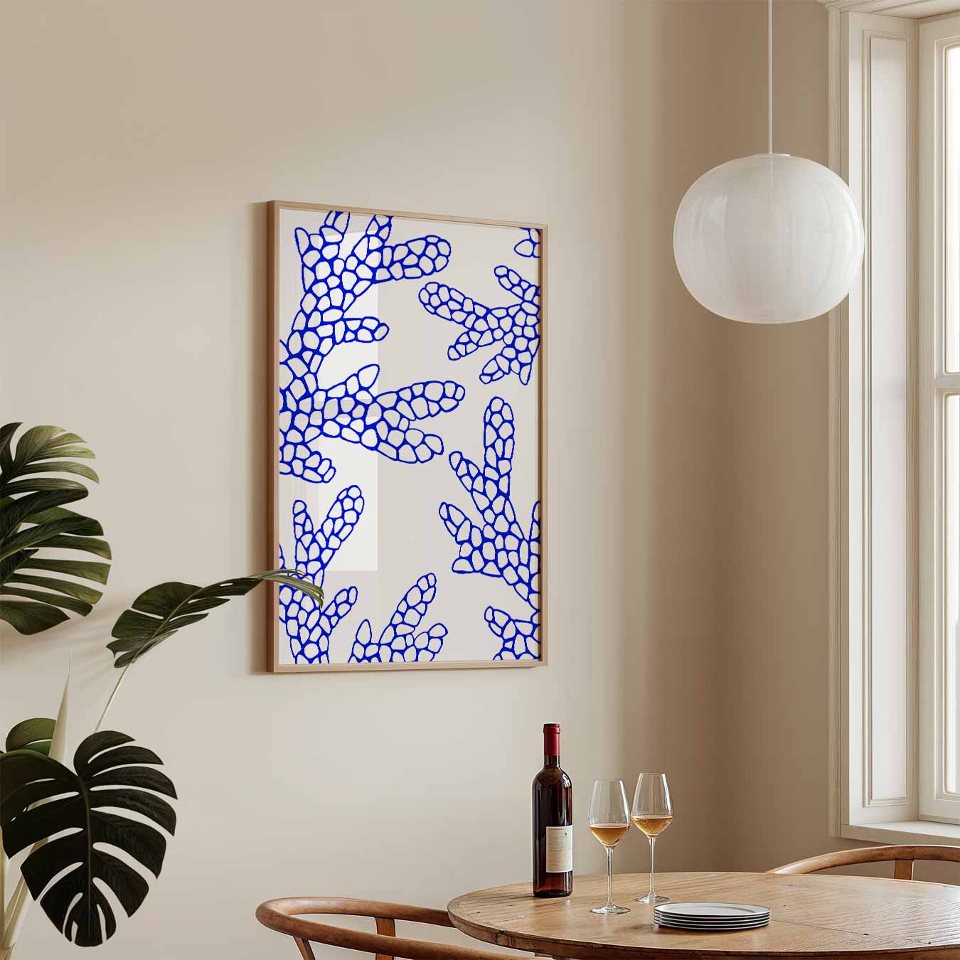 Trendy Koraalprint Poster