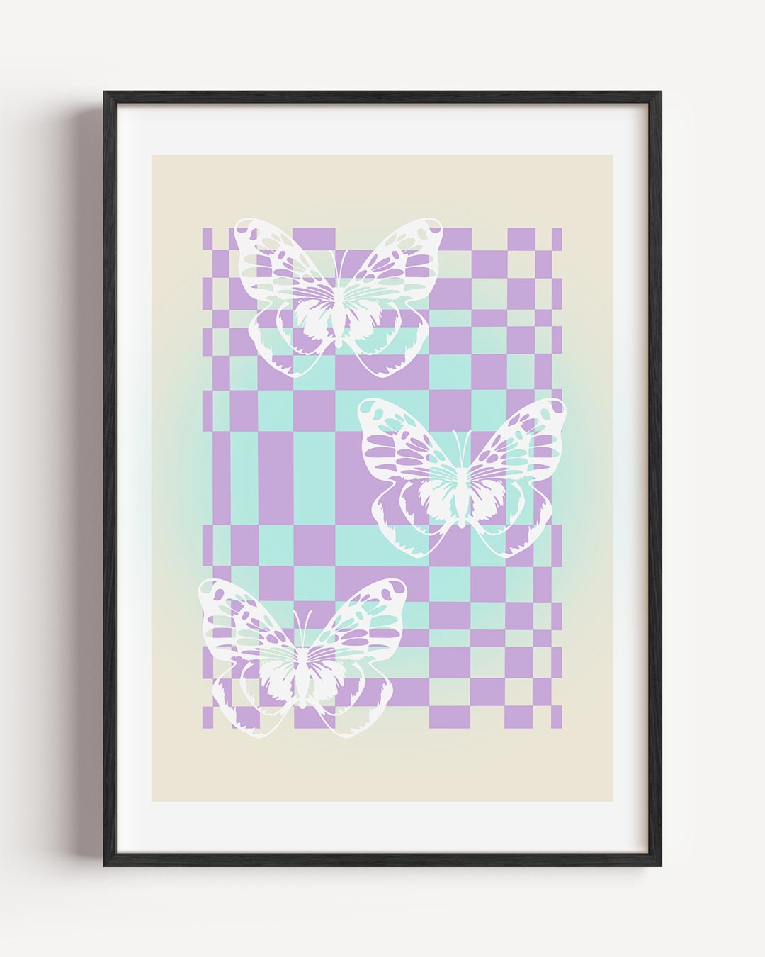 Vlinder Checkers Poster-WallArtistic