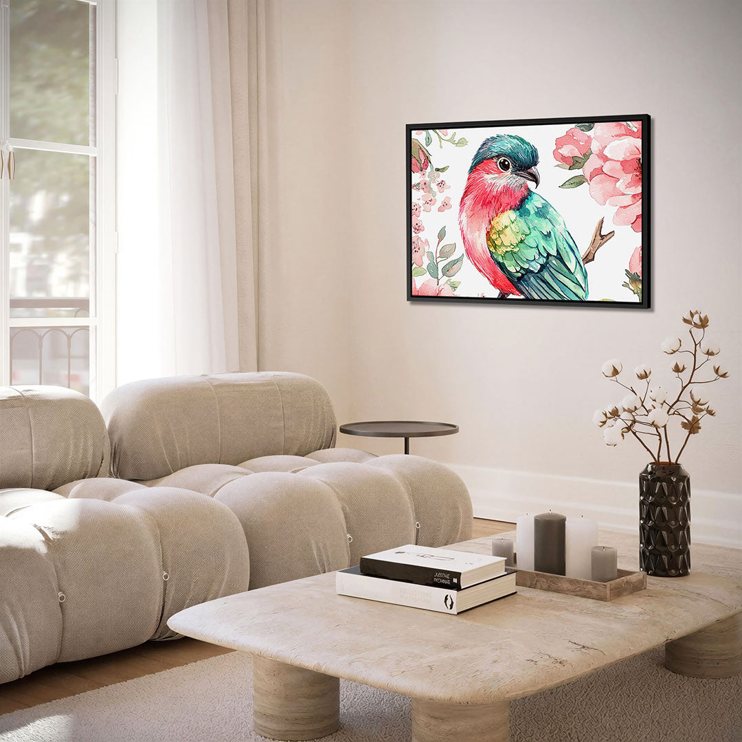 Vogels en bloemen Kunstwerk