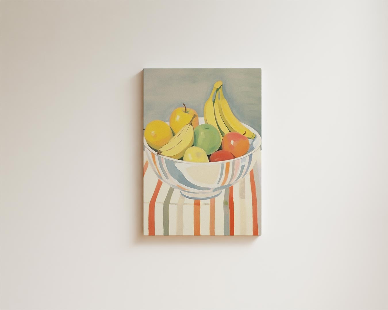Kleurrijke Fruitmand in Impressionistische Stijl Kunstwerk-canvas-dibond-plexiglas-wanddecoratie-WallArtistic