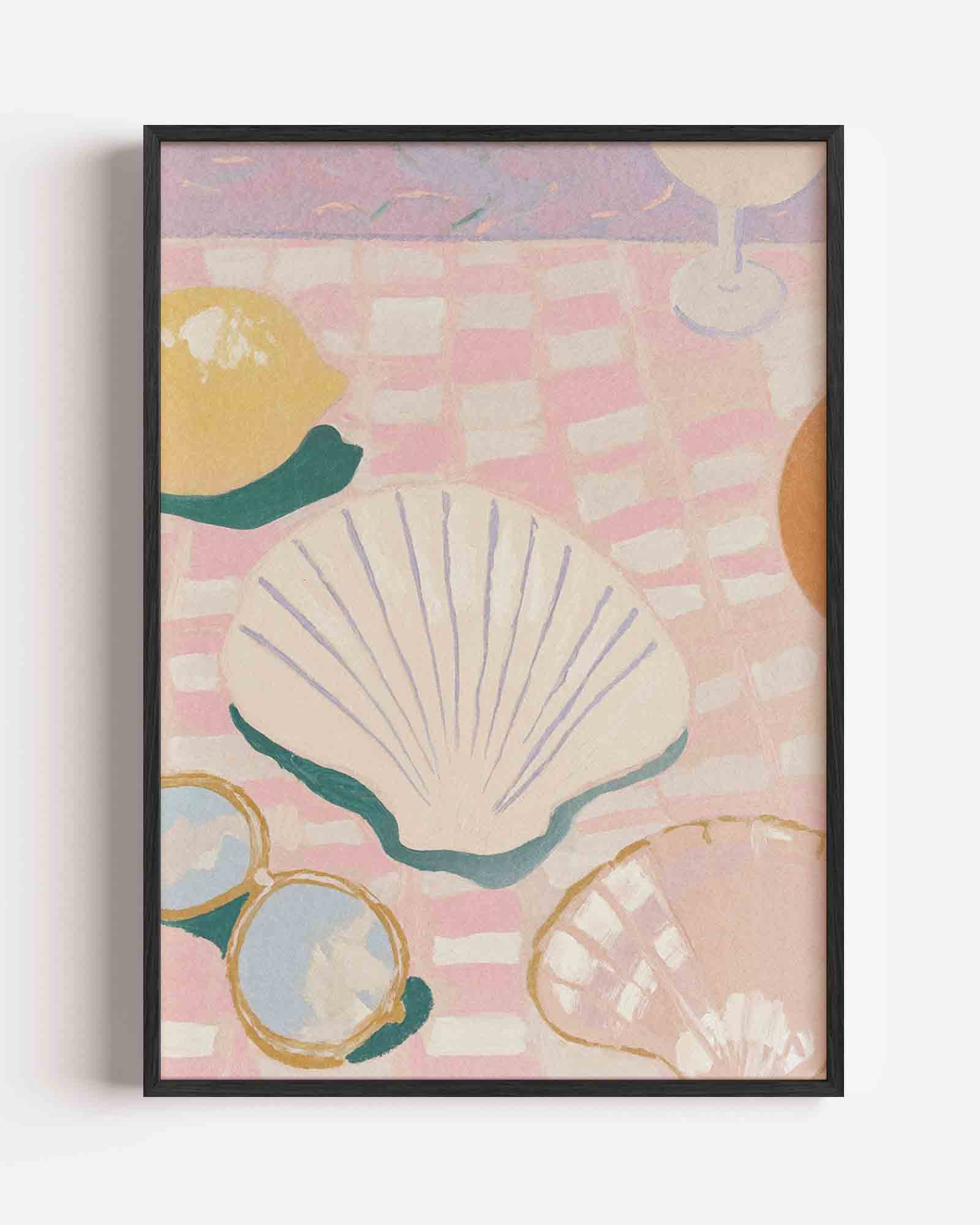 Schelpen en citroen Poster