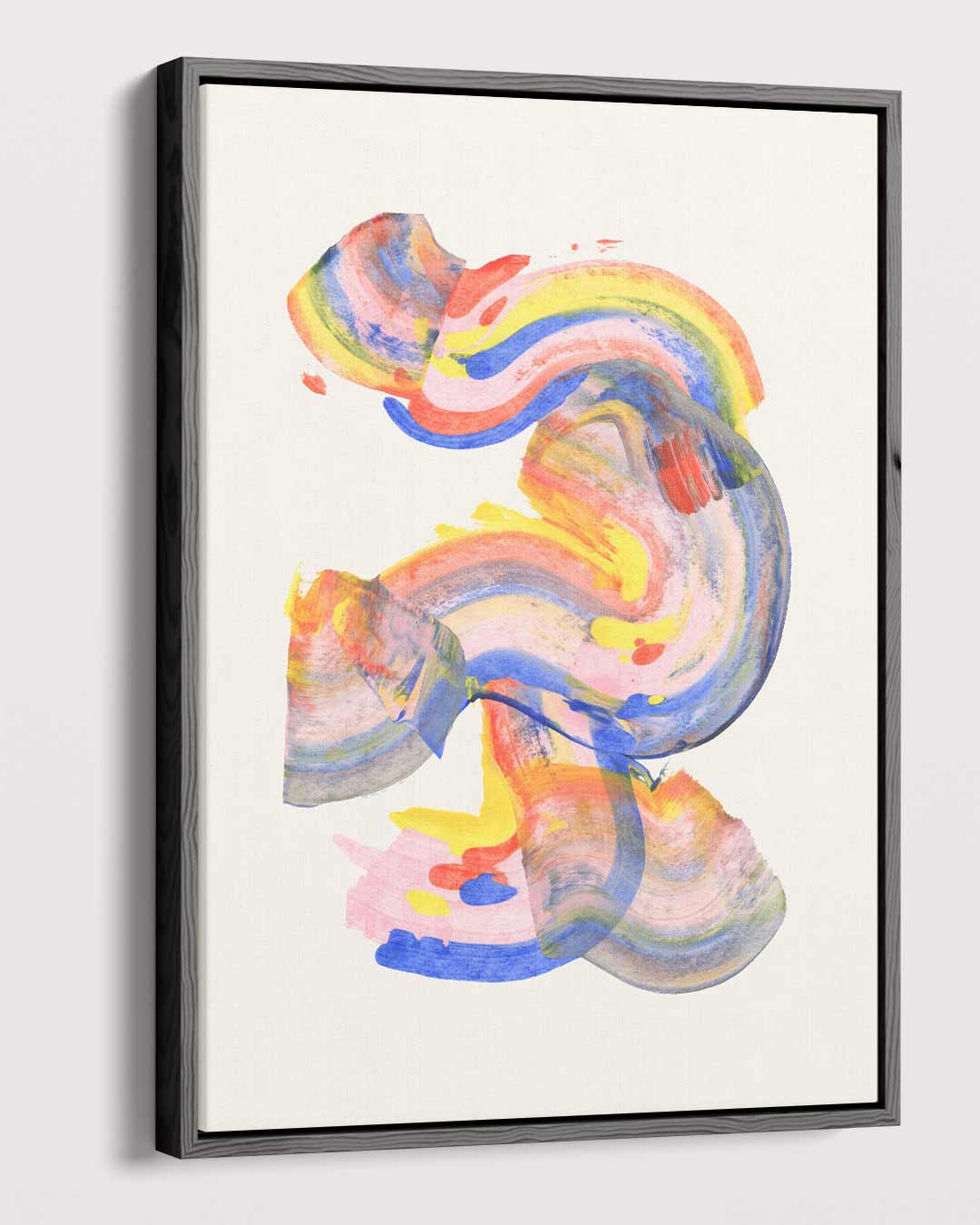 Vrolijke Kleurenwervel Kunstwerk-canvas-dibond-plexiglas-wanddecoratie-WallArtistic