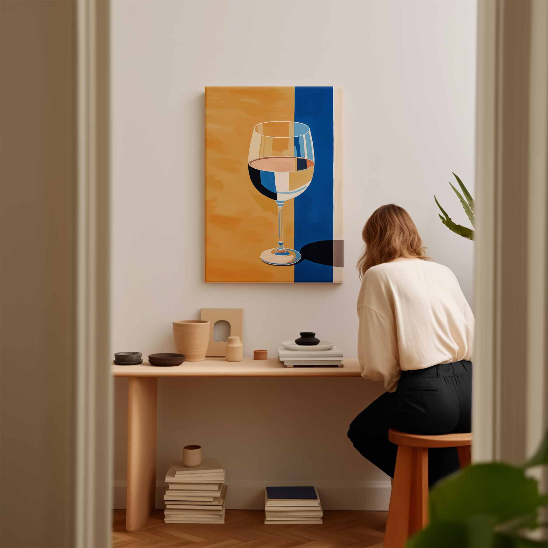 Glas in Kleurenspel Kunstwerk-canvas-dibond-plexiglas-wanddecoratie-WallArtistic