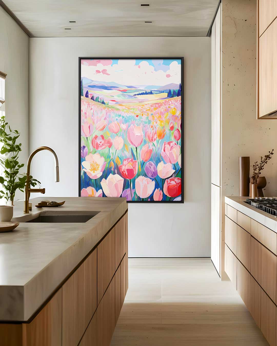 Bloemenveld in Volle Bloei Kunstwerk-canvas-dibond-plexiglas-wanddecoratie-WallArtistic