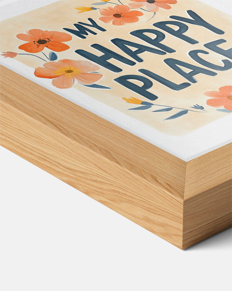 My Happy Place Bloemenposter-WallArtistic