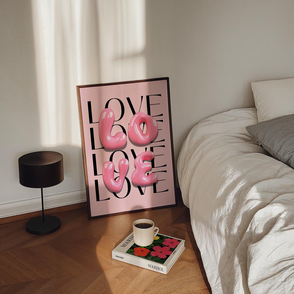 Love in Bubblegum Style Poster