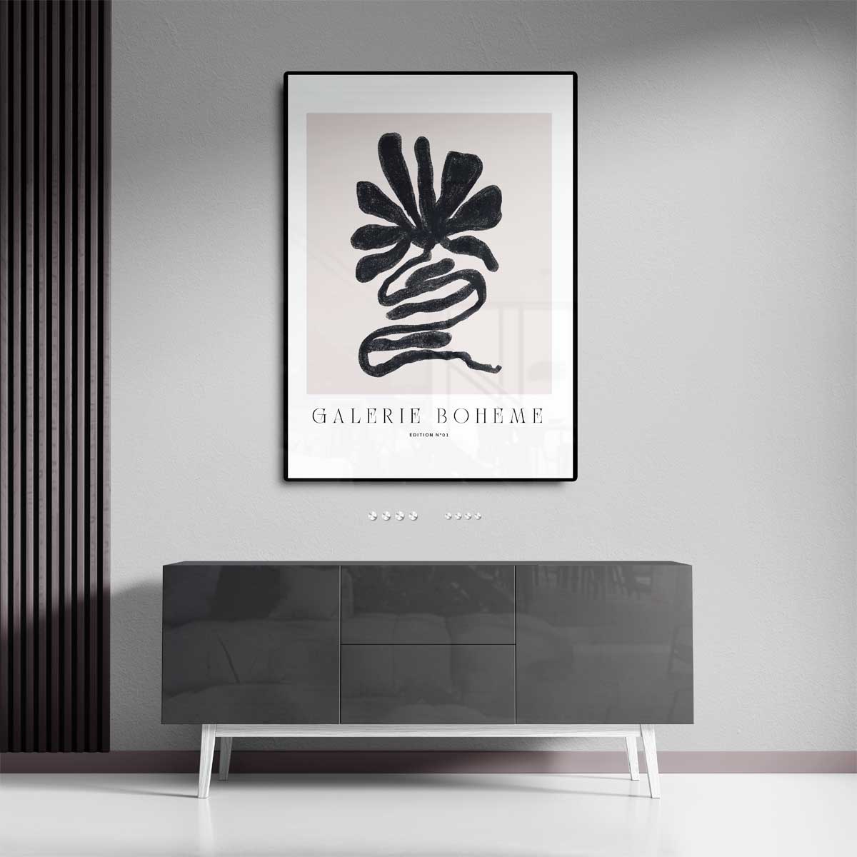 Abstracte Bloemvorm Kunstwerk-canvas-dibond-plexiglas-wanddecoratie-WallArtistic