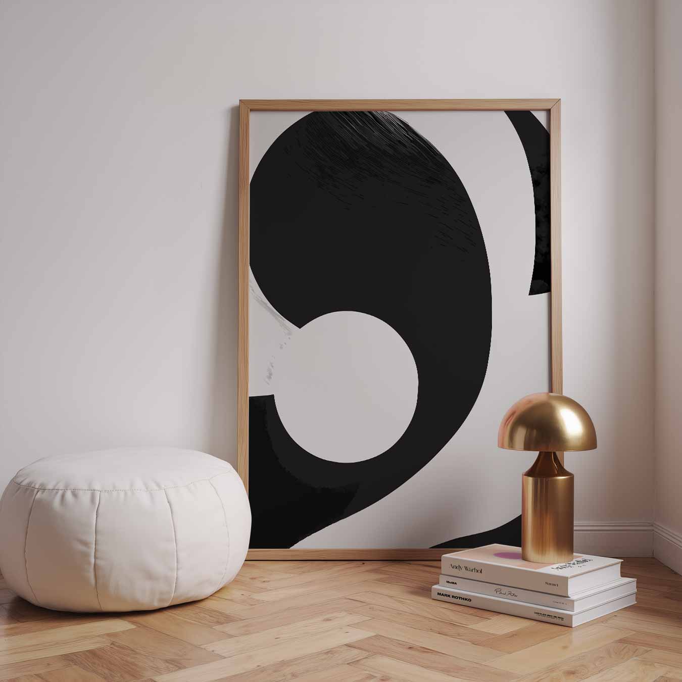 Abstracte Zwart-Wit Wandsierkunst Poster-WallArtistic