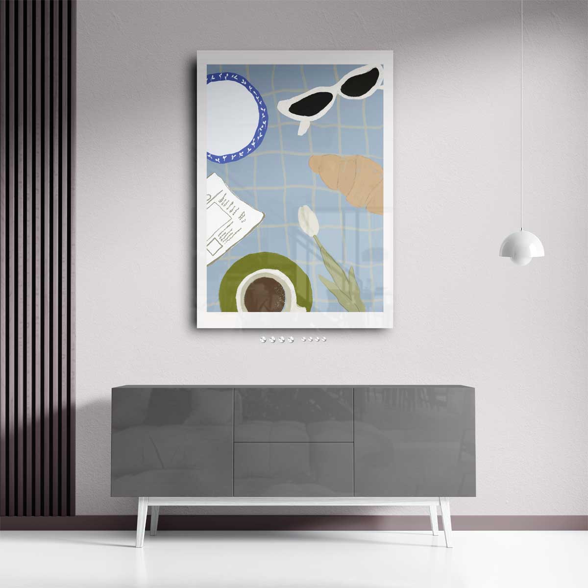 Zonnige Ontbijtsferen Kunstwerk-canvas-dibond-plexiglas-wanddecoratie-WallArtistic