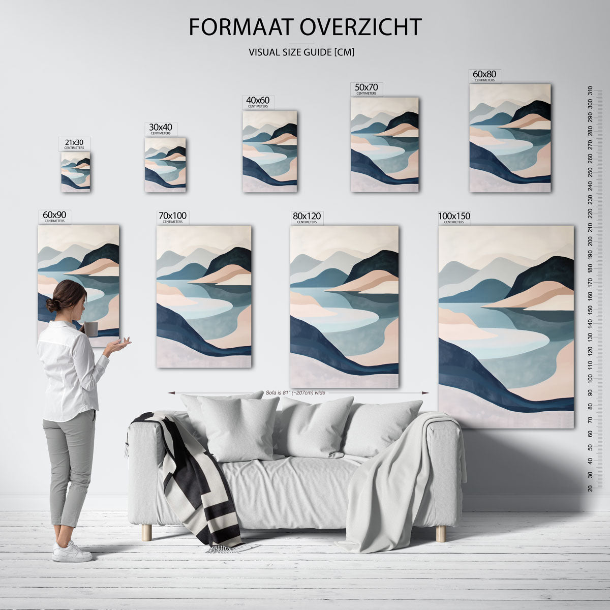 Landschap met bergen Poster