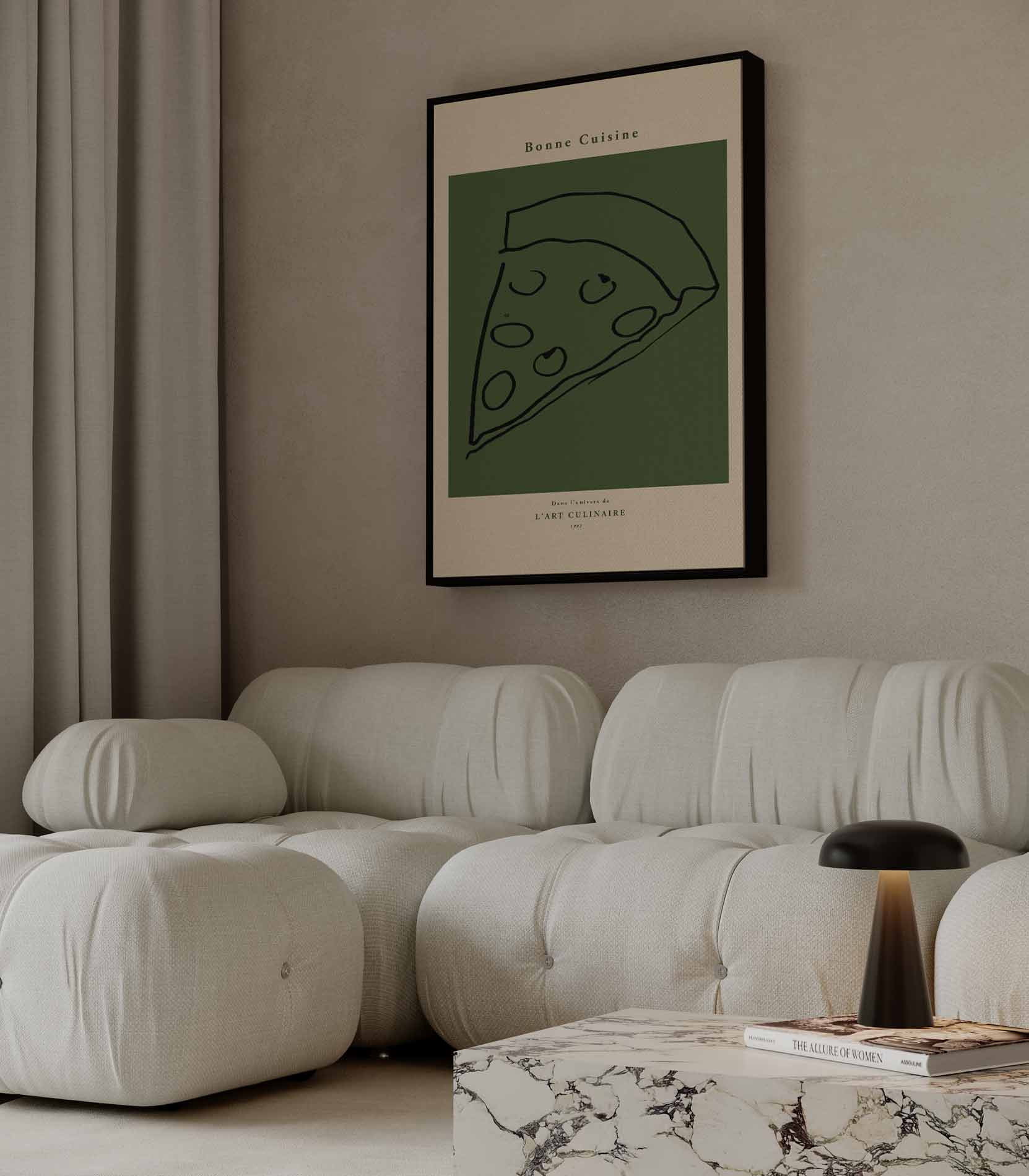 Simpele Pizza Kunstwerk-canvas-dibond-plexiglas-wanddecoratie-WallArtistic