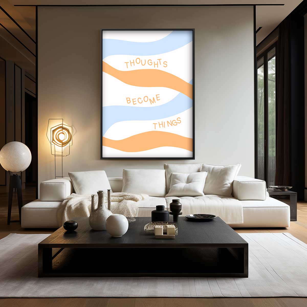 Inspirerende Gedachtegolven Kunstwerk-canvas-dibond-plexiglas-wanddecoratie-WallArtistic