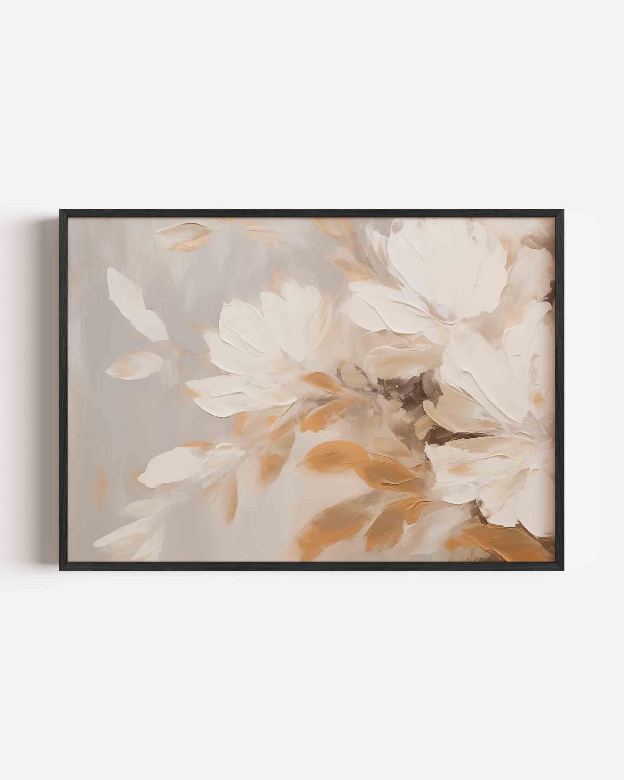 Bloemen in beige Poster