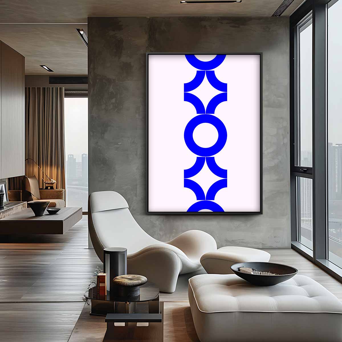 Modern Geometrisch Patroon Kunstwerk-canvas-dibond-plexiglas-wanddecoratie-WallArtistic