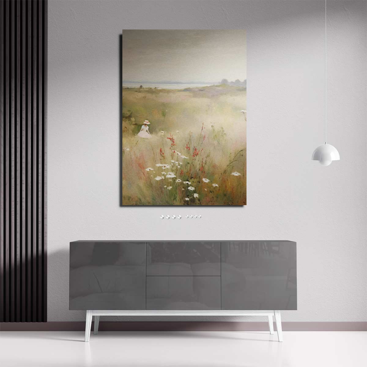 Vredig Zomerlandschap Kunstwerk-canvas-dibond-plexiglas-wanddecoratie-WallArtistic