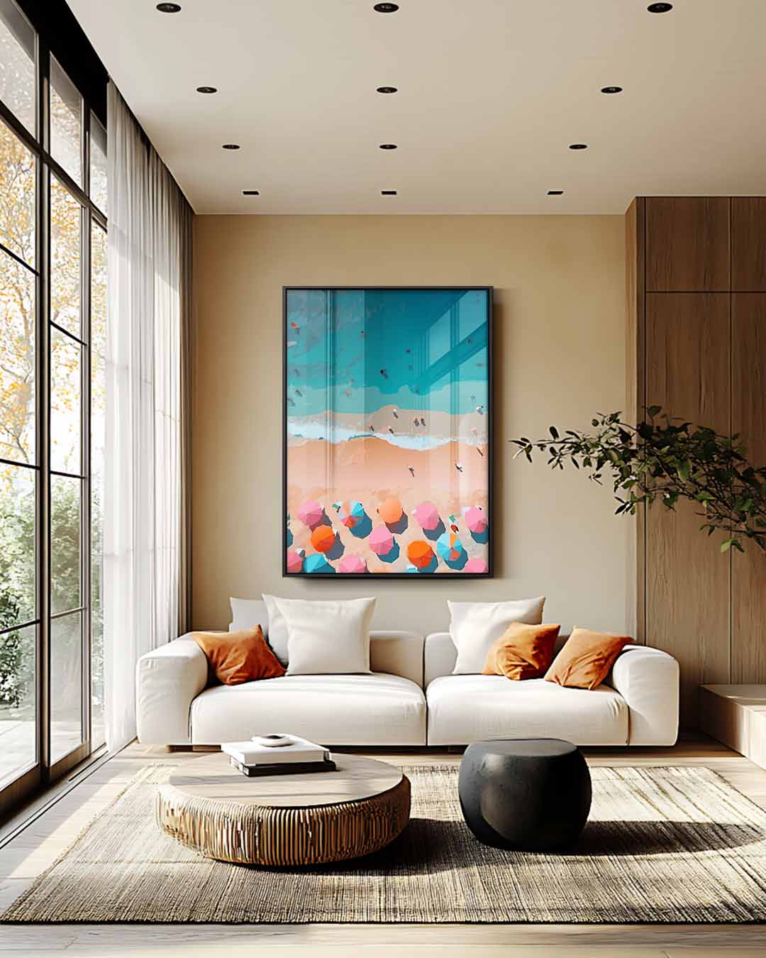 Zomers Strandavontuur Kunstwerk-canvas-dibond-plexiglas-wanddecoratie-WallArtistic