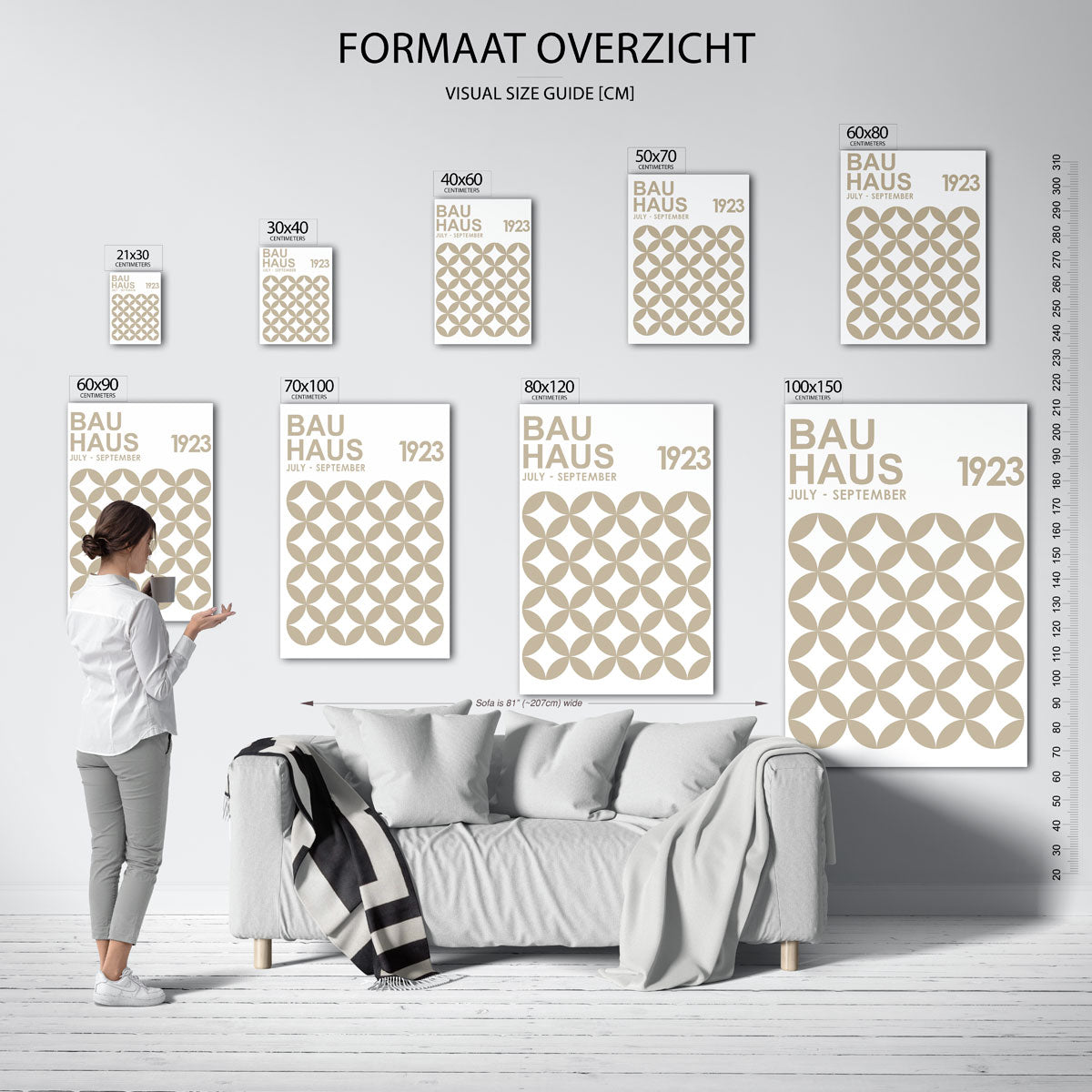 Cirkelpatroon en tekst Poster