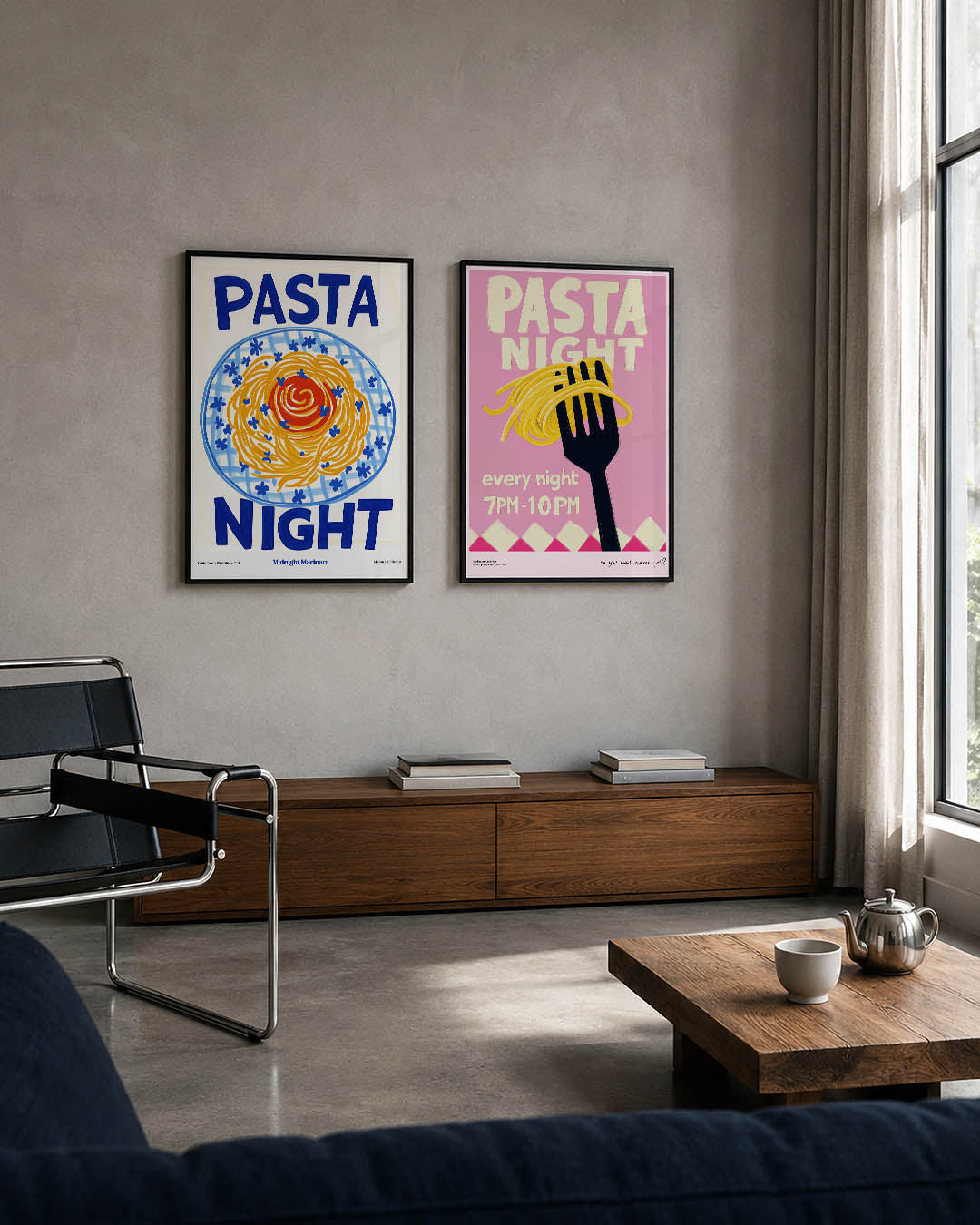 Kleurrijk eetfestijn Posterset