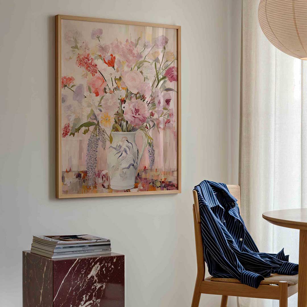 Bloemen in vaas Poster