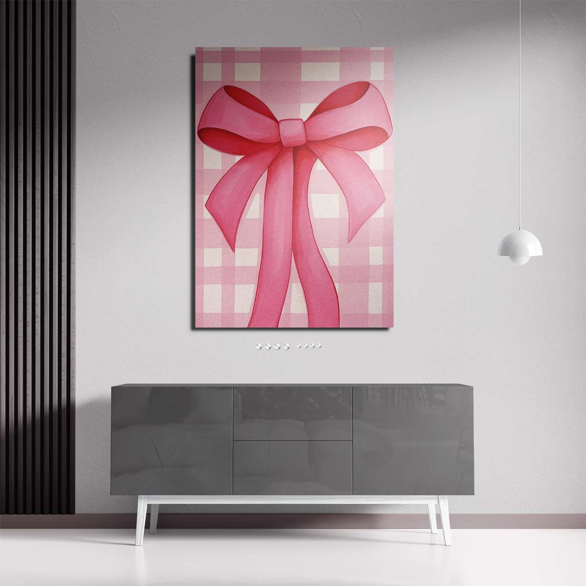 Roze Strik Kunstwerk-canvas-dibond-plexiglas-wanddecoratie-WallArtistic