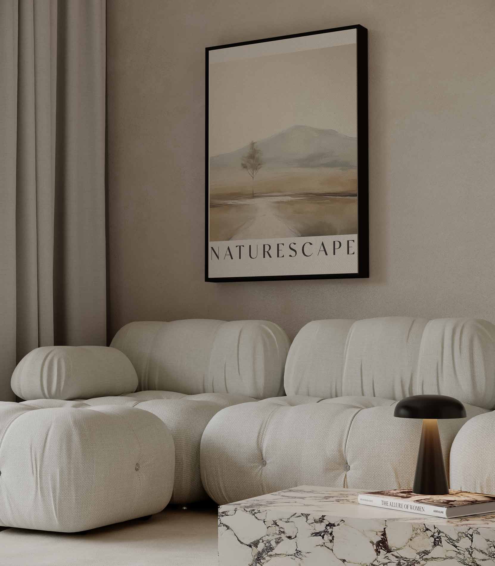 Rustgevende Landelijke Uitzicht Kunstwerk-canvas-dibond-plexiglas-wanddecoratie-WallArtistic