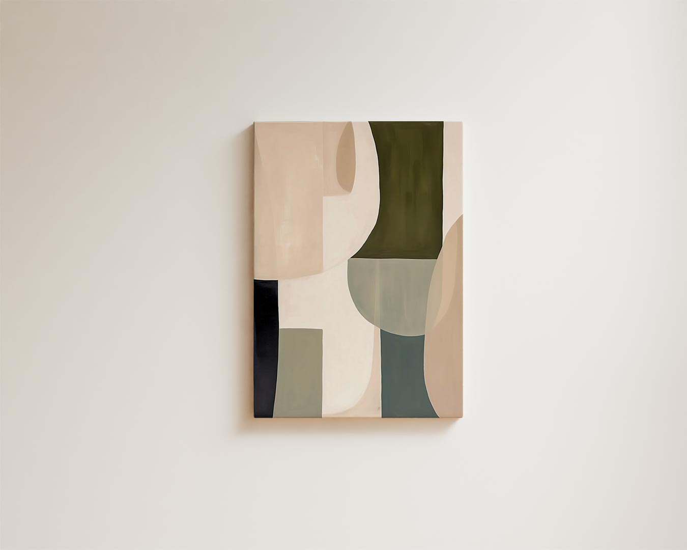 Abstracte Harmonie in Aardetinten Kunstwerk-canvas-dibond-plexiglas-wanddecoratie-WallArtistic