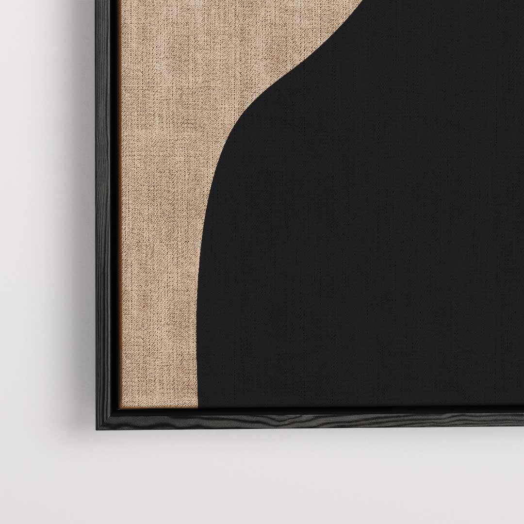 Elegante Silhouet in Beige Kunstwerk-canvas-dibond-plexiglas-wanddecoratie-WallArtistic