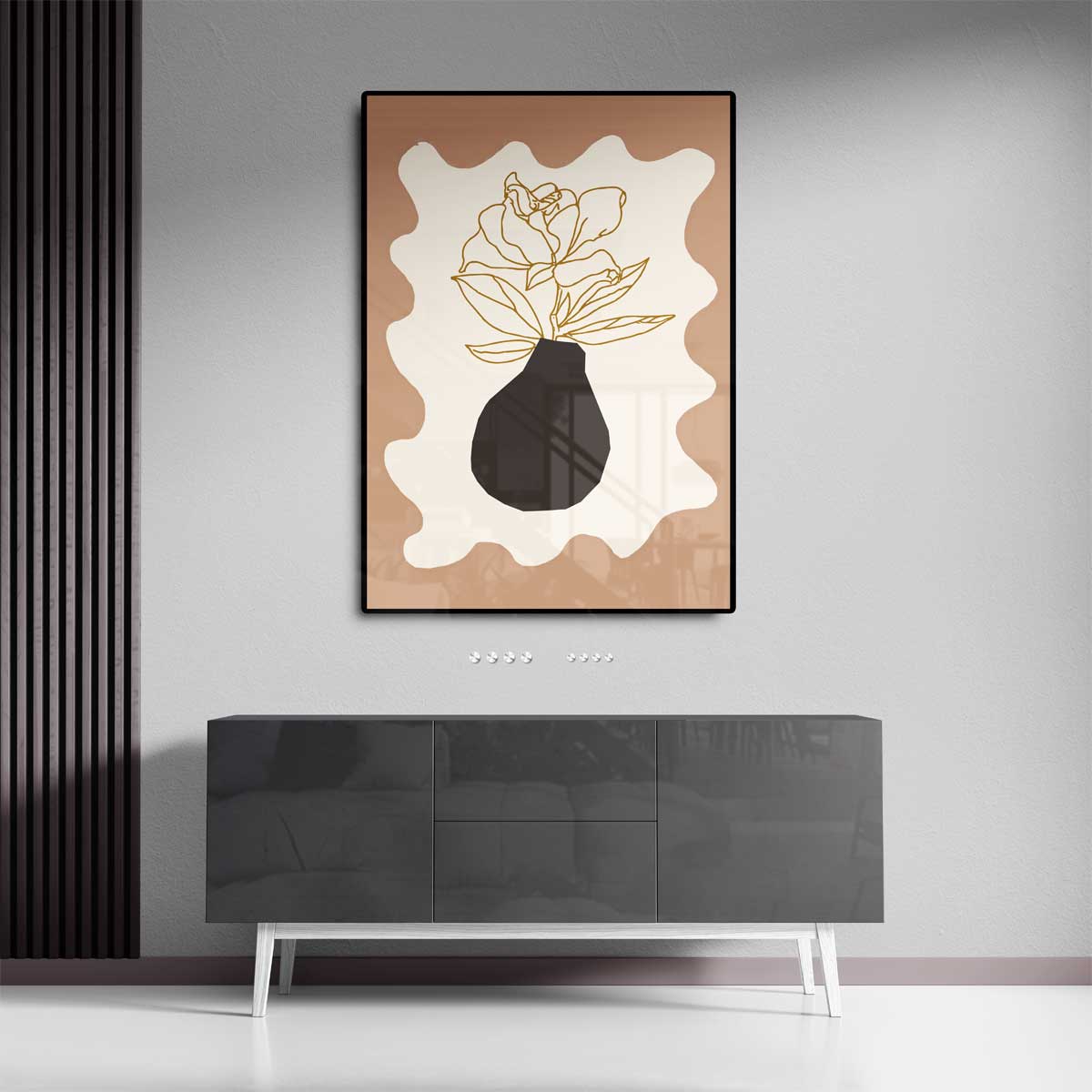 Moderne Bloem Kunstwerk-canvas-dibond-plexiglas-wanddecoratie-WallArtistic