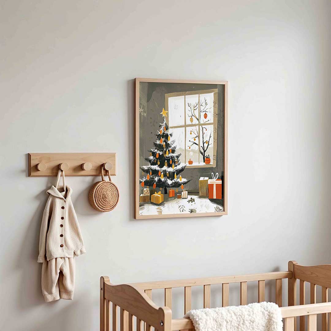 Kerstboom en cadeaus Poster