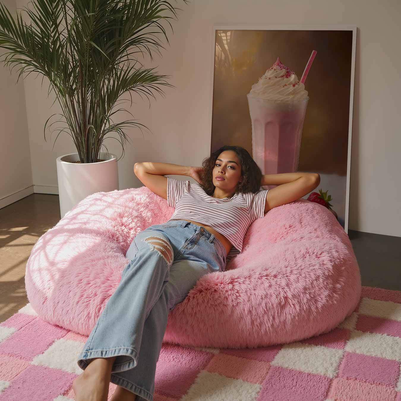 Romantische Aardbeienmilkshake Poster