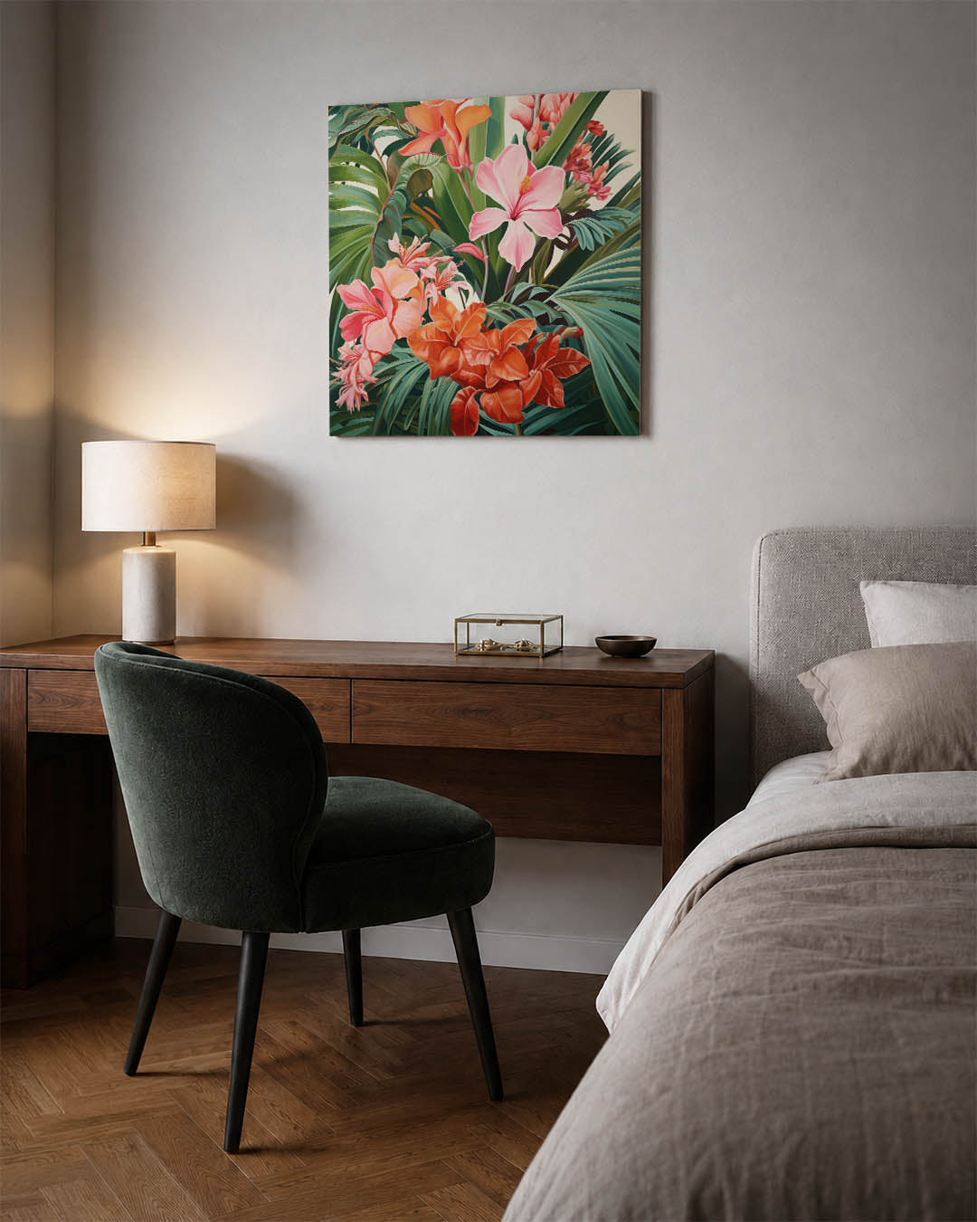 Bloemrijke jungle Kunstwerk