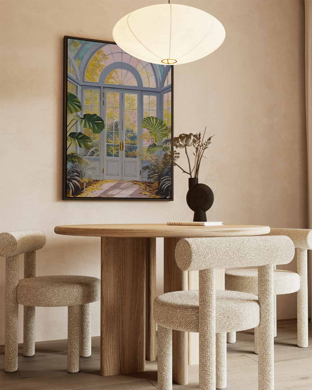 Serene Wintertuin Kunstwerk-canvas-dibond-plexiglas-wanddecoratie-WallArtistic