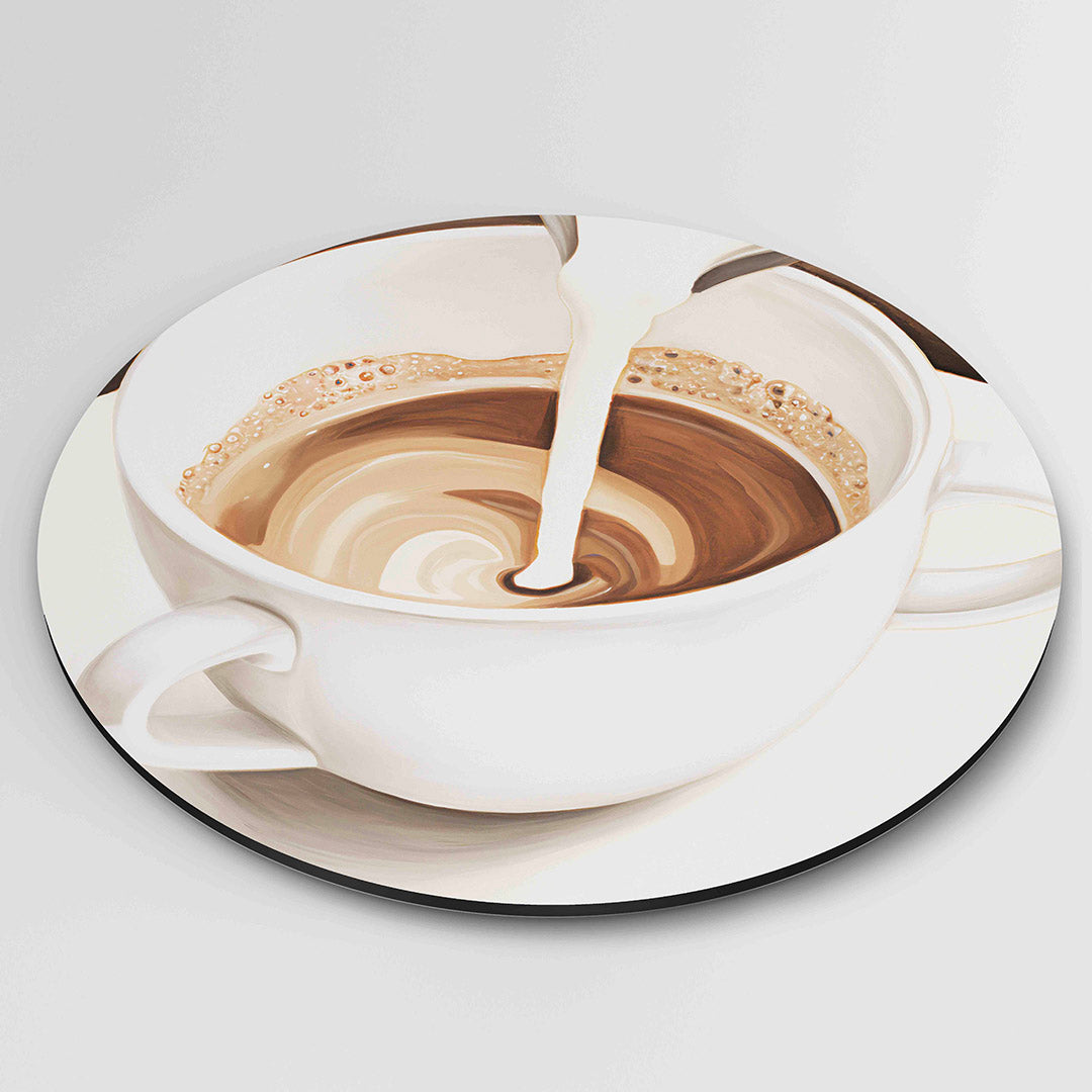 Koffiekop met melk Muurcirkel