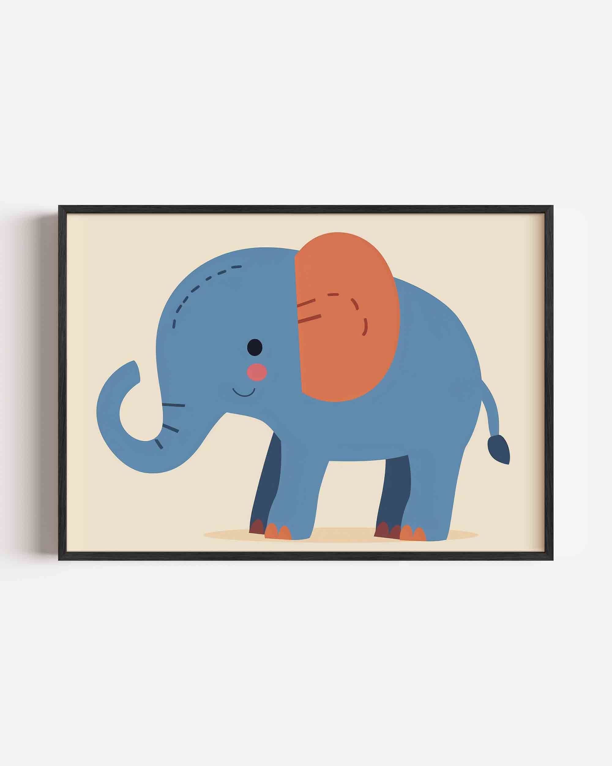 Blauwe olifant Poster