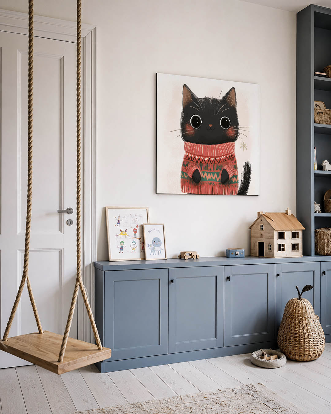 Schattige kat illustratie Kunstwerk