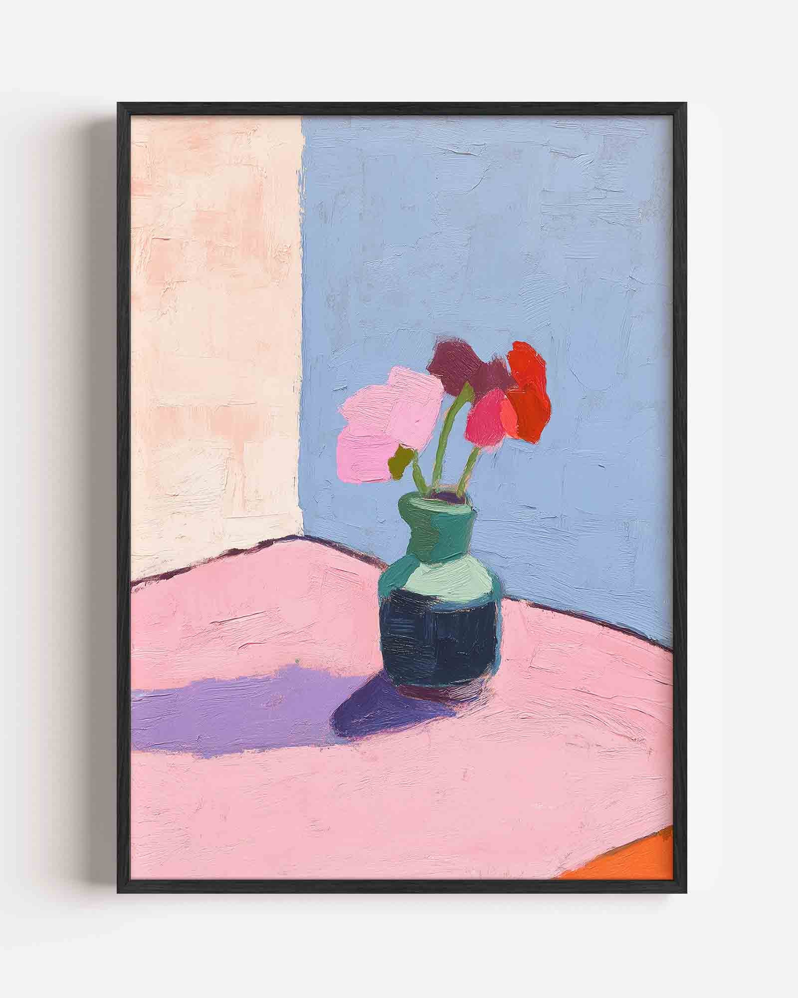 Bloemen in vaas Poster