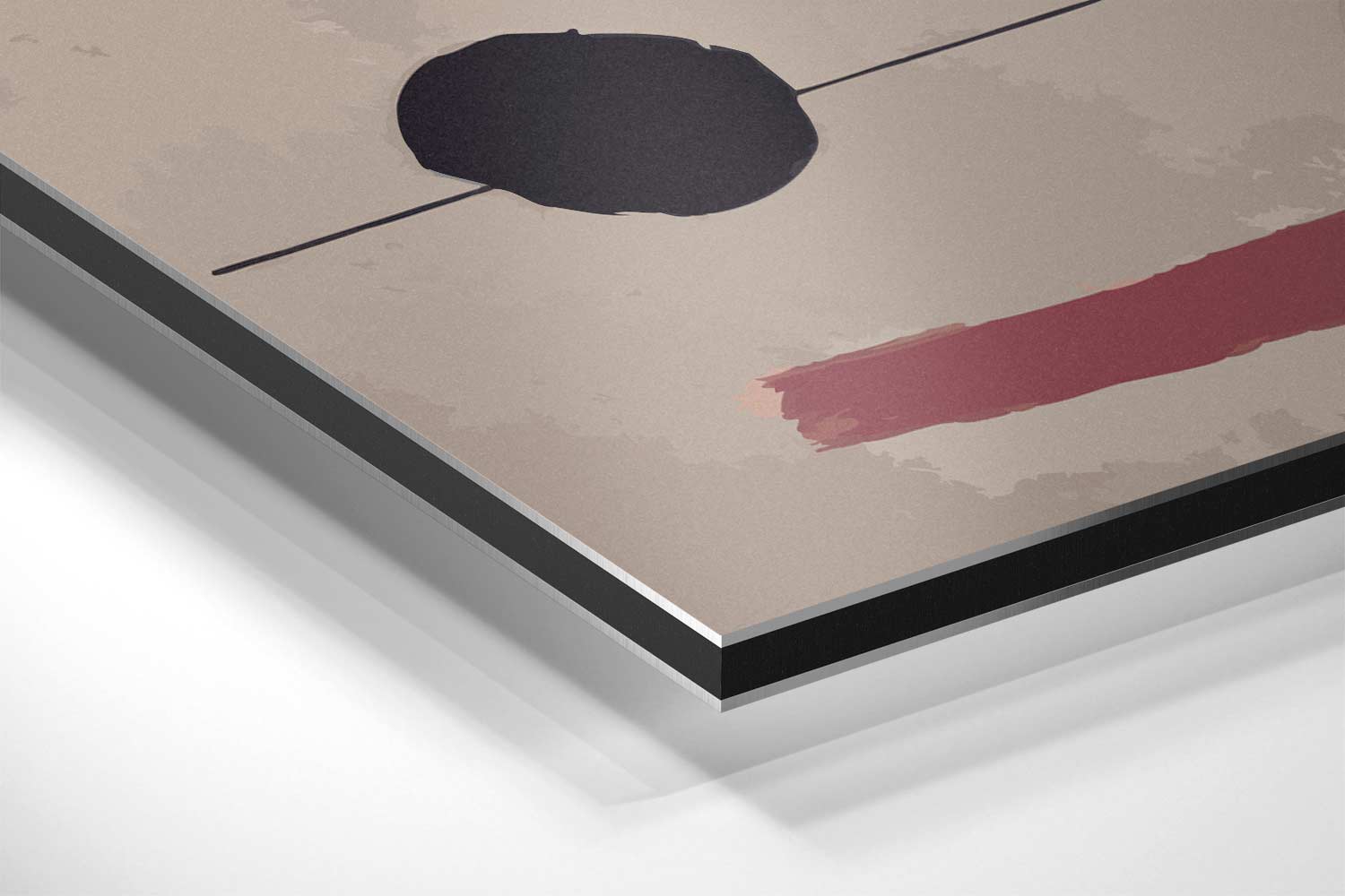 Kleurrijke Abstracte Compositie Kunstwerk-canvas-dibond-plexiglas-wanddecoratie-WallArtistic