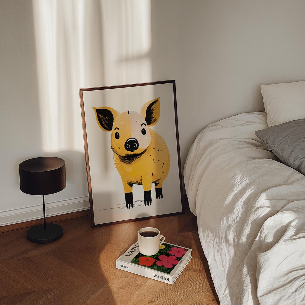 Schattige Varkentje Illustratie Poster