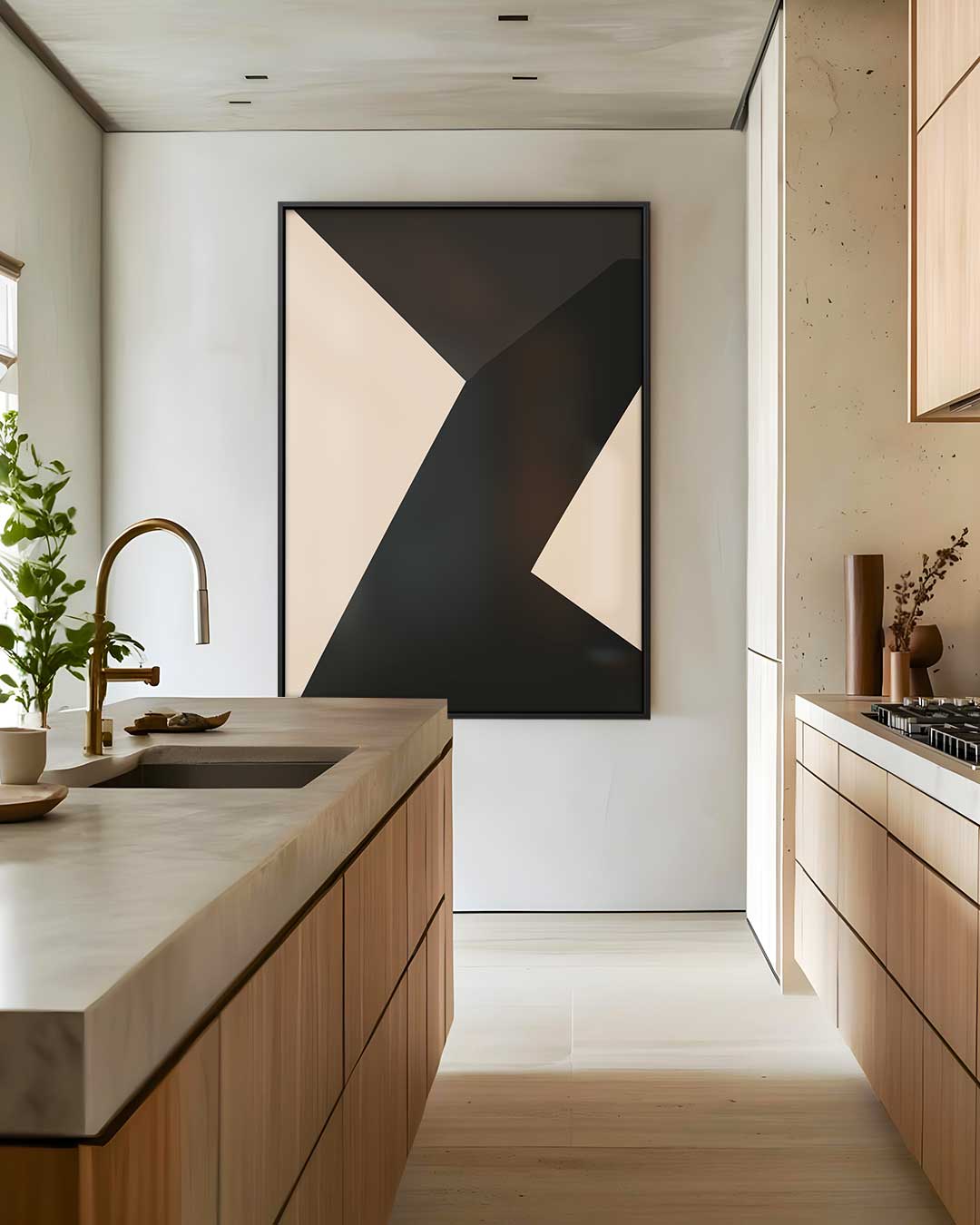 Strakke Elegantie in Abstractie Kunstwerk-canvas-dibond-plexiglas-wanddecoratie-WallArtistic