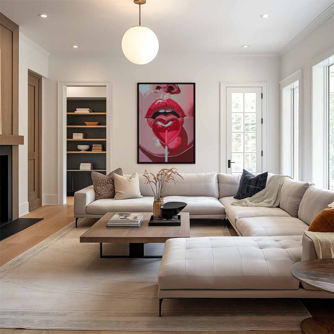 Lollipop Lips Kunstwerk-canvas-dibond-plexiglas-wanddecoratie-WallArtistic