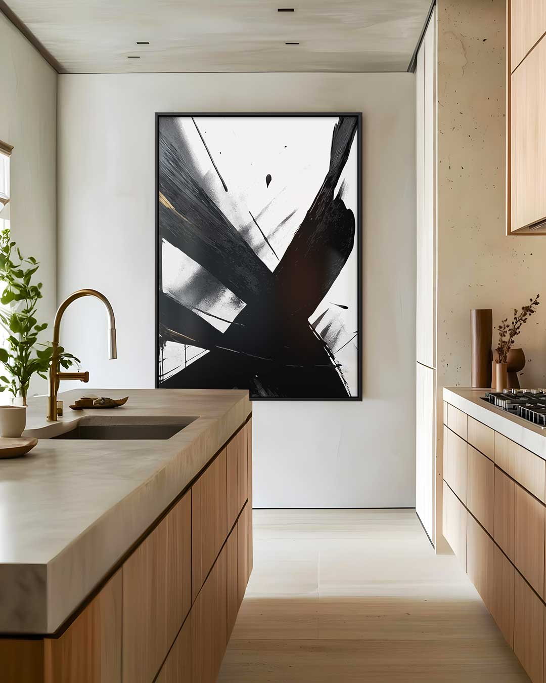 Abstracte Expressie Kunstwerk-canvas-dibond-plexiglas-wanddecoratie-WallArtistic