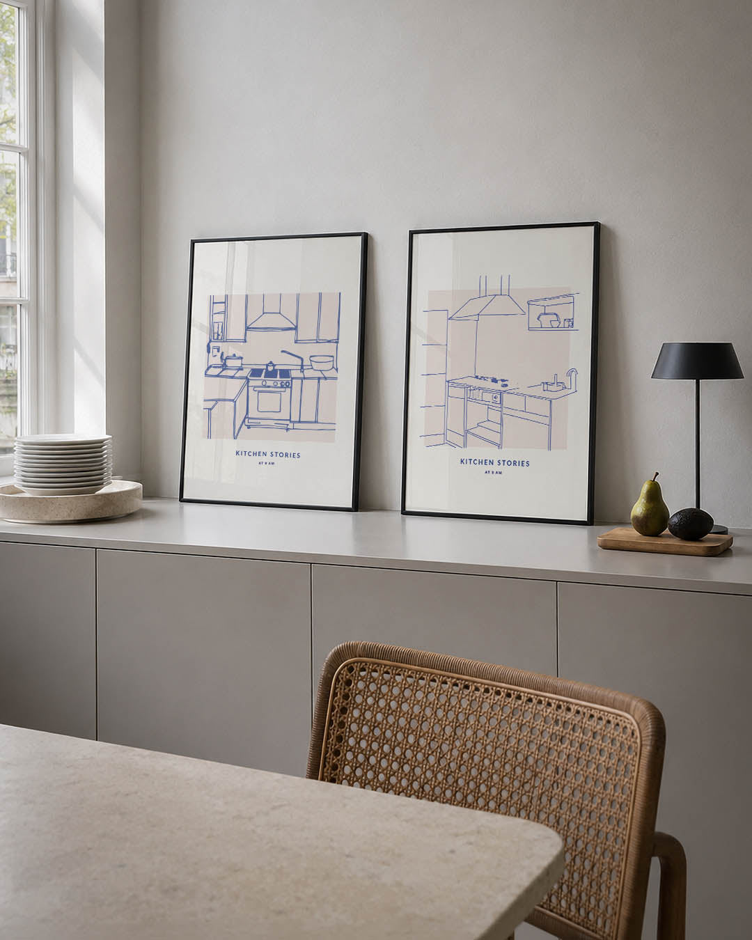 Keukenlijnenspel Posterset