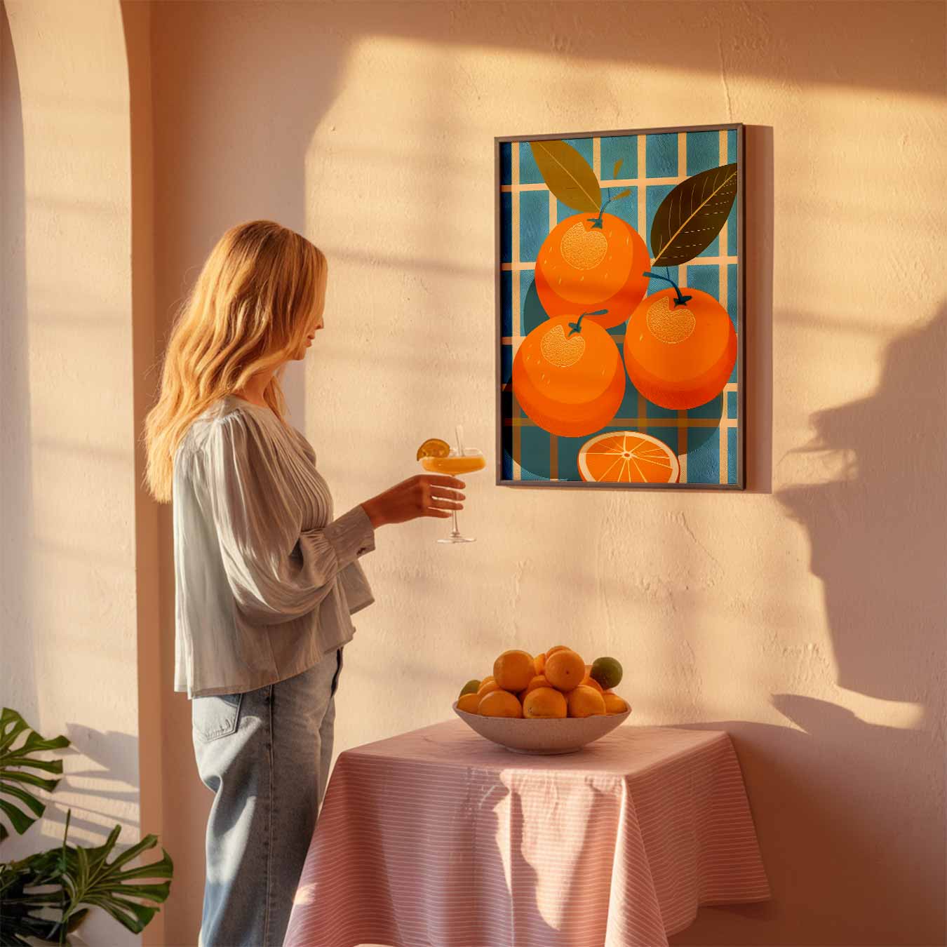 Zomerse Sinaasappelverwondering Poster-WallArtistic