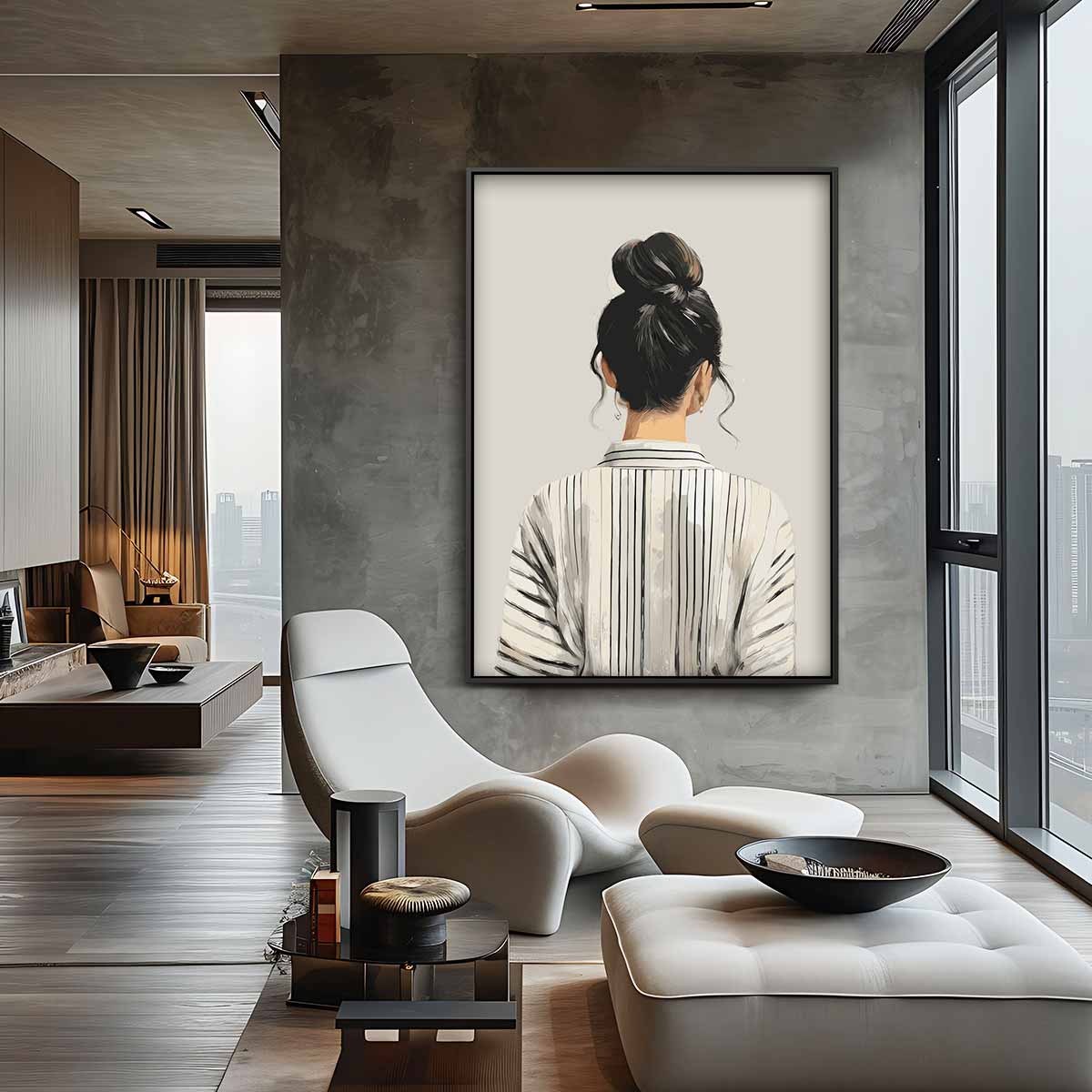 Rustige Contemplatie Kunstwerk-canvas-dibond-plexiglas-wanddecoratie-WallArtistic