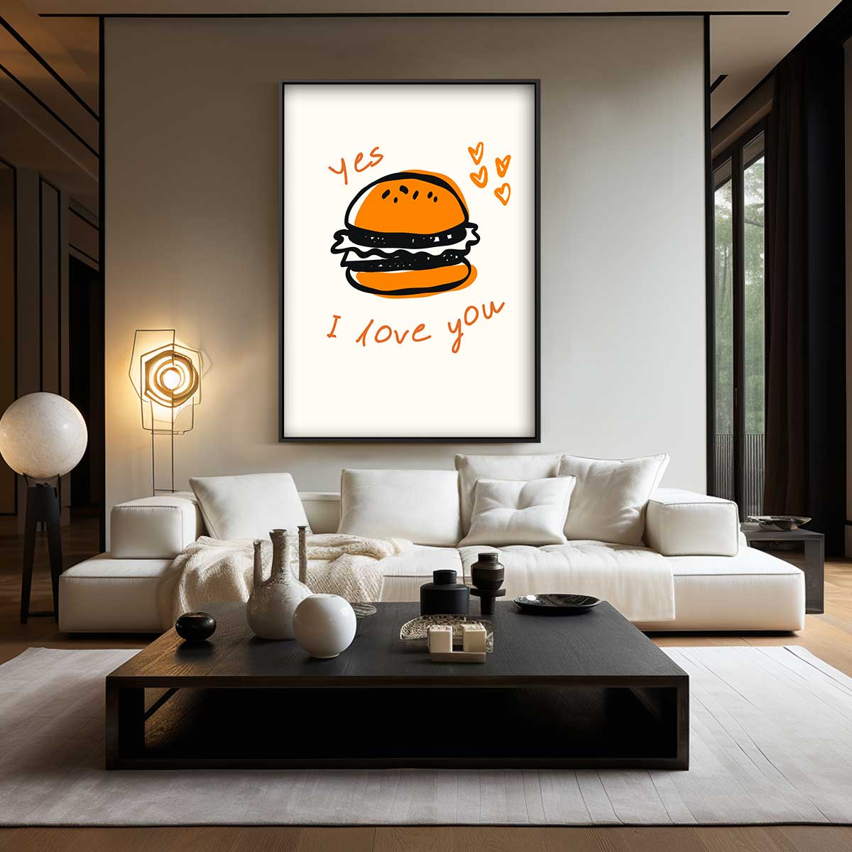 Burger Liefde Poster Kunstwerk-canvas-dibond-plexiglas-wanddecoratie-WallArtistic